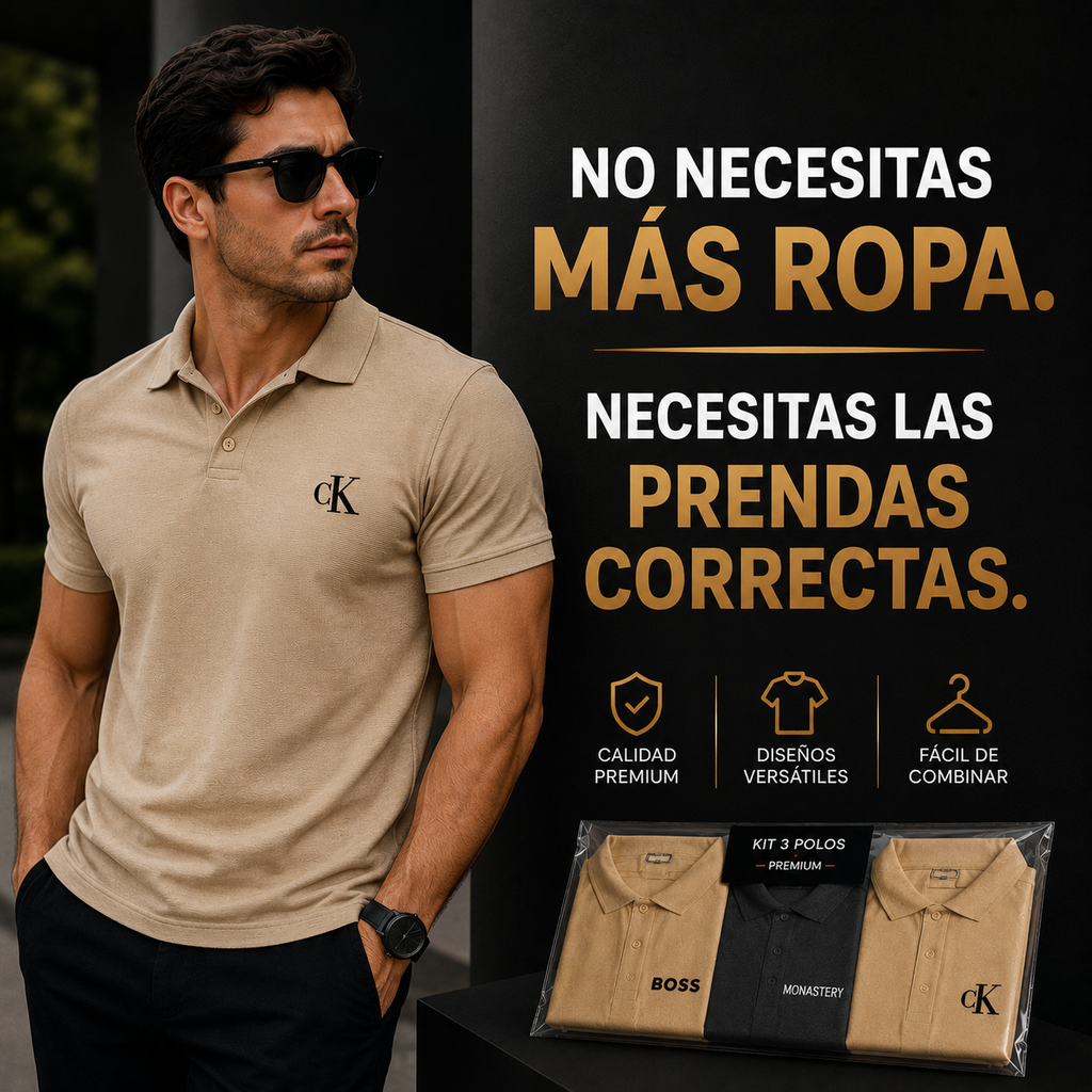 KIT DE 3 POLOS PREMIUM